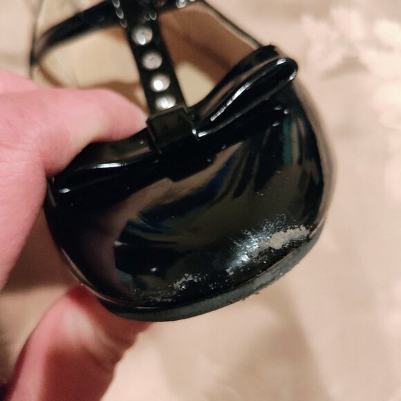 The Children's Place Black Jeweled Ballet Flats Girl Size 9 - Picture 8 of 8